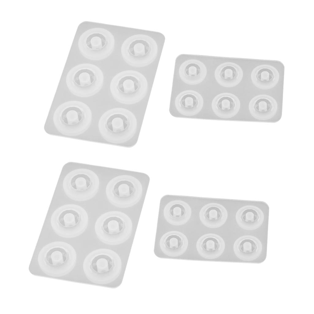 4 Pack Silicone Beads Mold Mould Resin Jewelry Making Pendant Craft DIY Tool