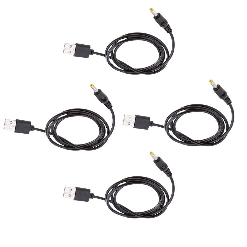 4X USB to DC Power Cable USB A to Male DC 1.7mmx4.0mm Power Charging Cable