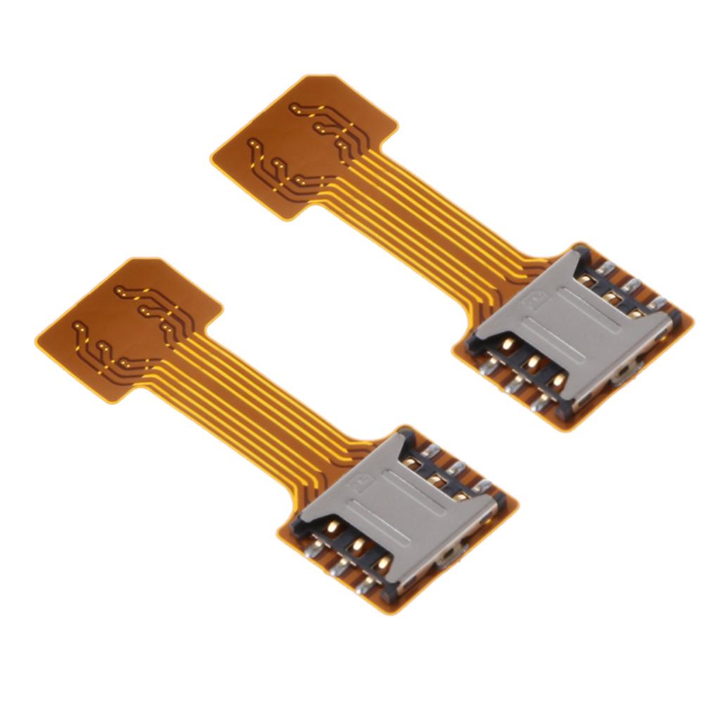 2x Mini Dual SIM Card TF Card Adapter Extender For Samsung Android Nano SIM
