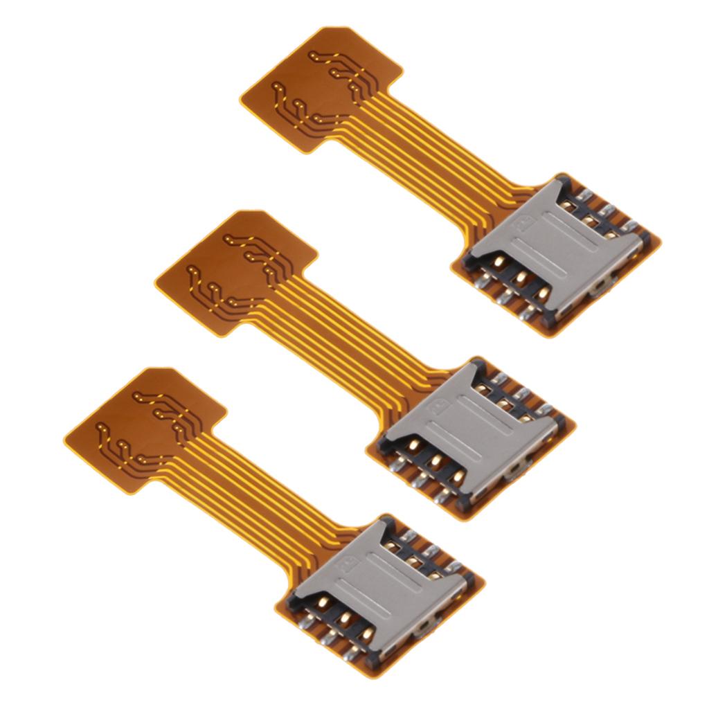 3x Mini Dual SIM Card TF Card Adapter Extender For Samsung Android Nano SIM