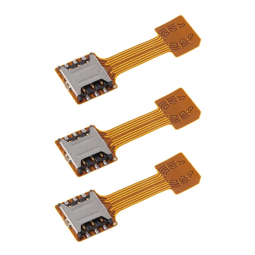 3x Mini Dual SIM Card TF Card Adapter Extender For Samsung Android Nano SIM