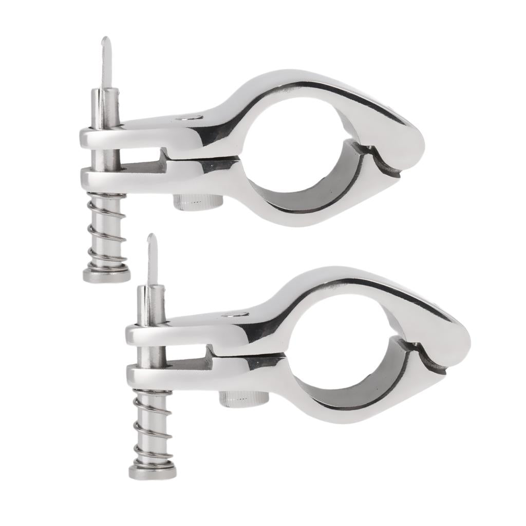 2pcs Boat Cover Canopy Fitting Clamp Suits for 22MM OD Tube Stainless Steel
