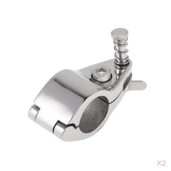 2pcs Boat Cover Canopy Fitting Clamp Suits for 22MM OD Tube Stainless Steel