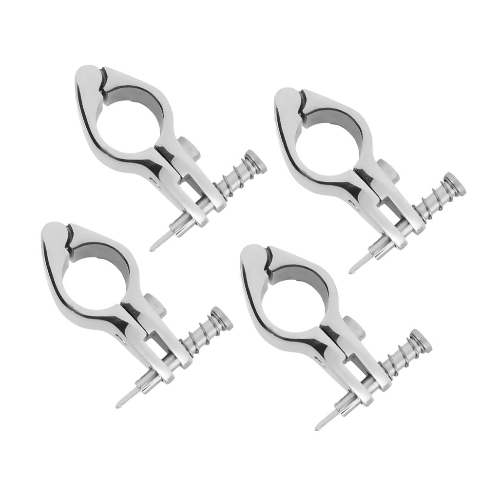 4pcs Boat Cover Canopy Fitting Clamp Suits for 22MM OD Tube Stainless Steel