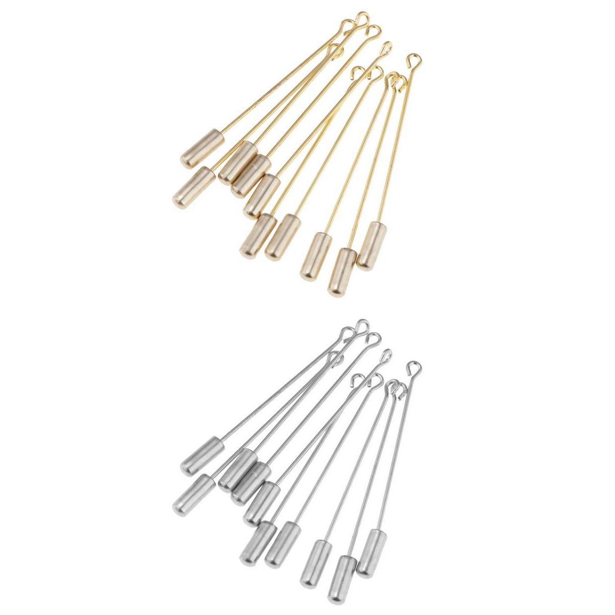 20Pcs 5cm Cylinder Glue On Pad Lapel Stick Pin Clutch Boutonniere Pin Craft