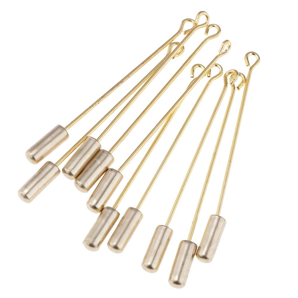 20Pcs 5cm Cylinder Glue On Pad Lapel Stick Pin Clutch Boutonniere Pin Craft