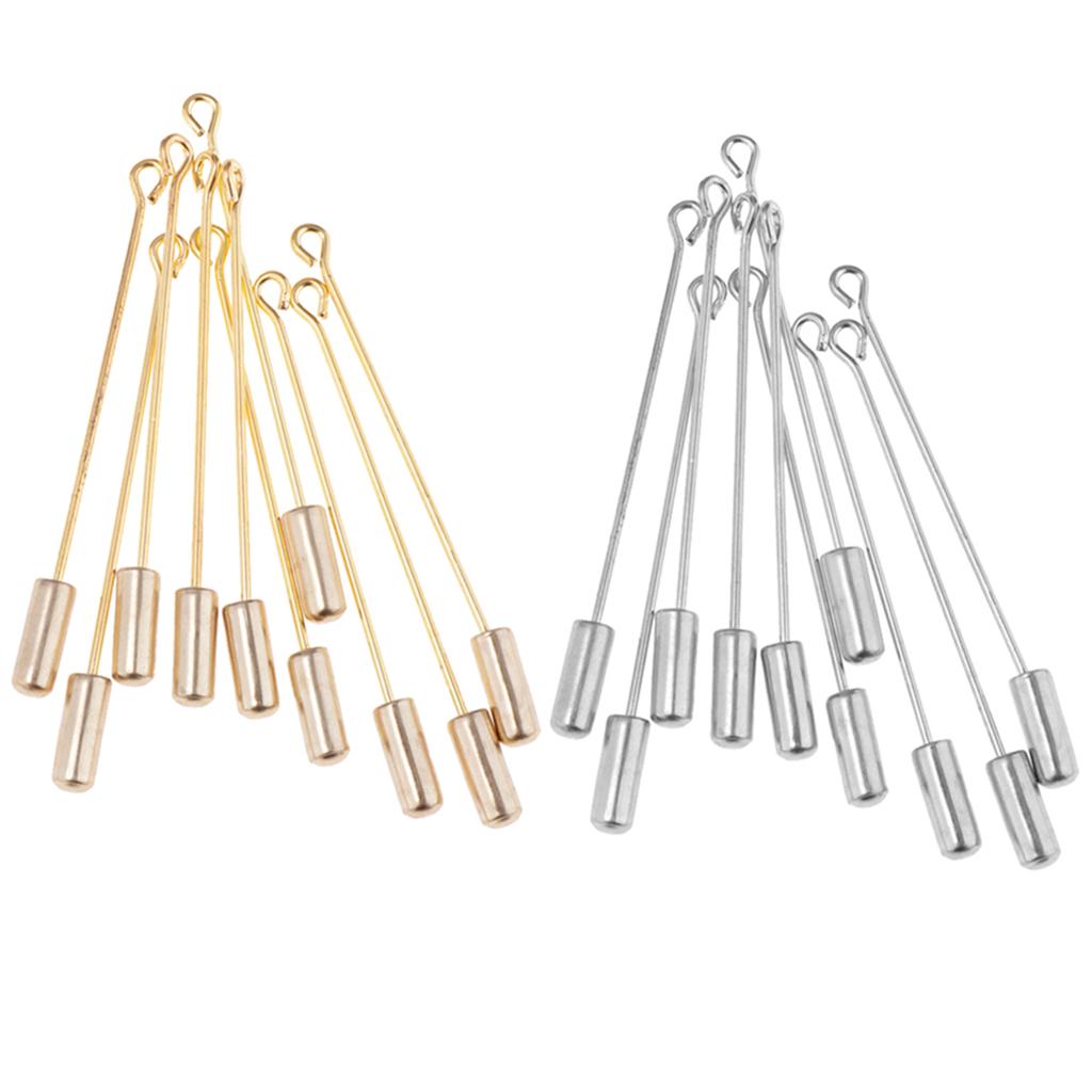 20Pcs 5cm Cylinder Glue On Pad Lapel Stick Pin Clutch Boutonniere Pin Craft