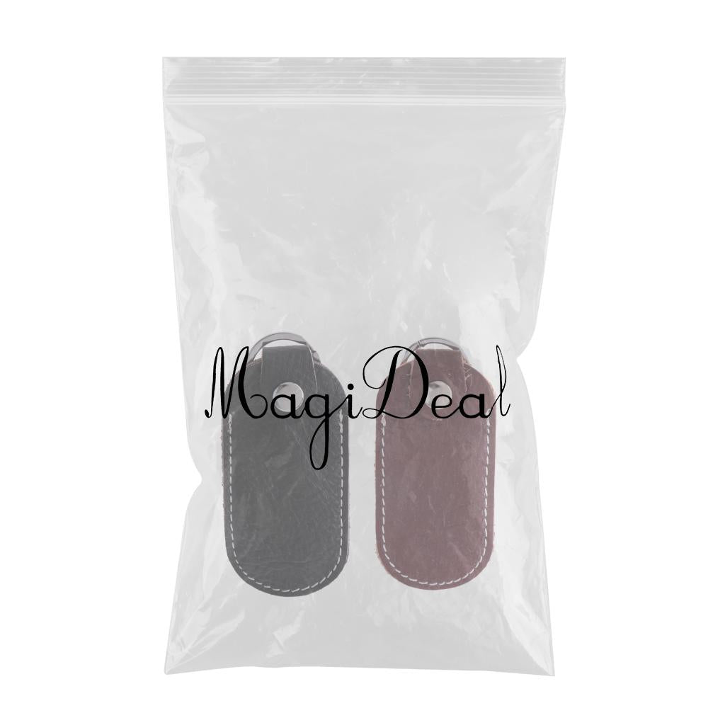 2x U Disk Storage Bag USB Flash Drives Carrying Holder Coin Bag Black+Brown