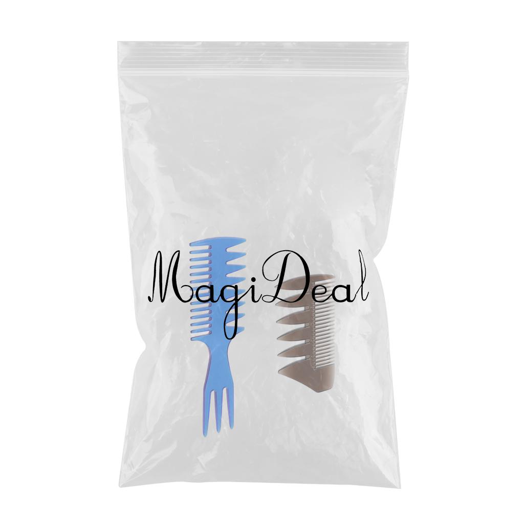 2pcs Men's Oily Hair Pick Comb Salon Dye Hairdressing Styling Wide Tooth