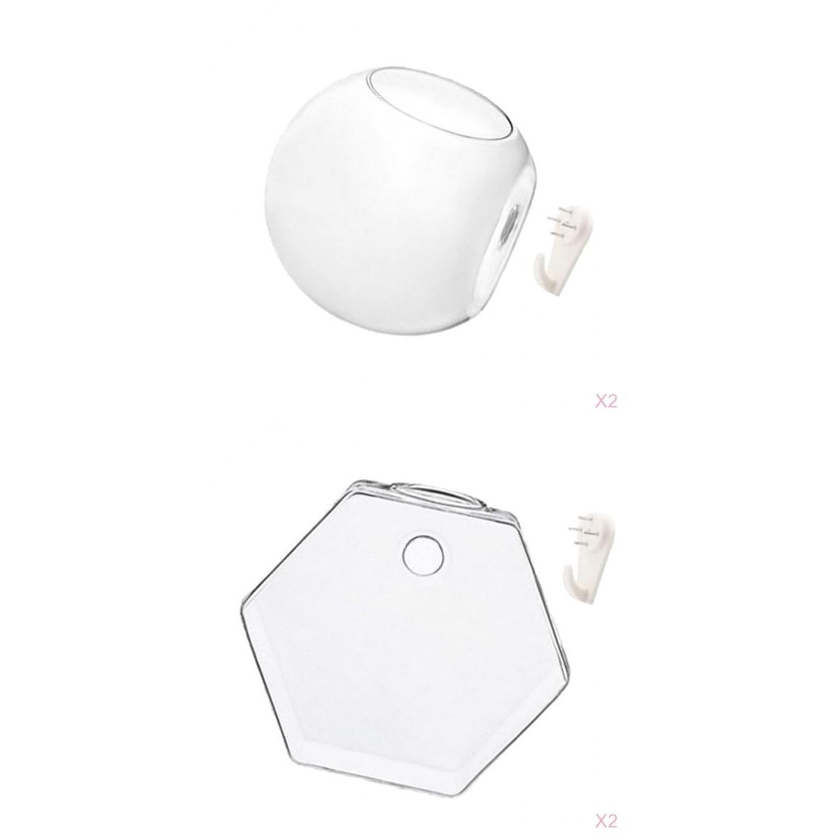 4Pcs Wall Hanging Planter Glass Hydroponic Vase Plant Pot Terrarium Ball+Hex