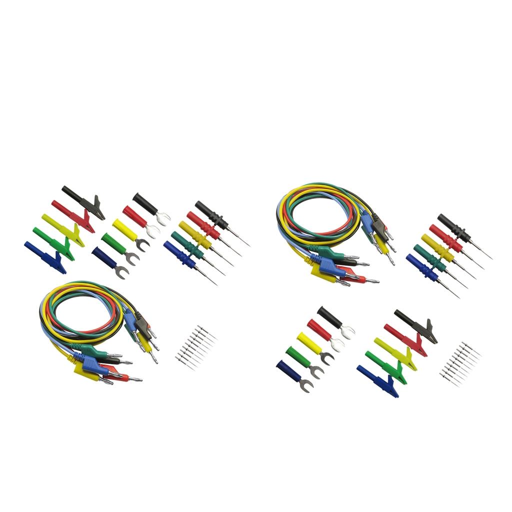 2Pcs 4mm Banana to Banana Test Lead Kit for Multimeter with Alligator Clip