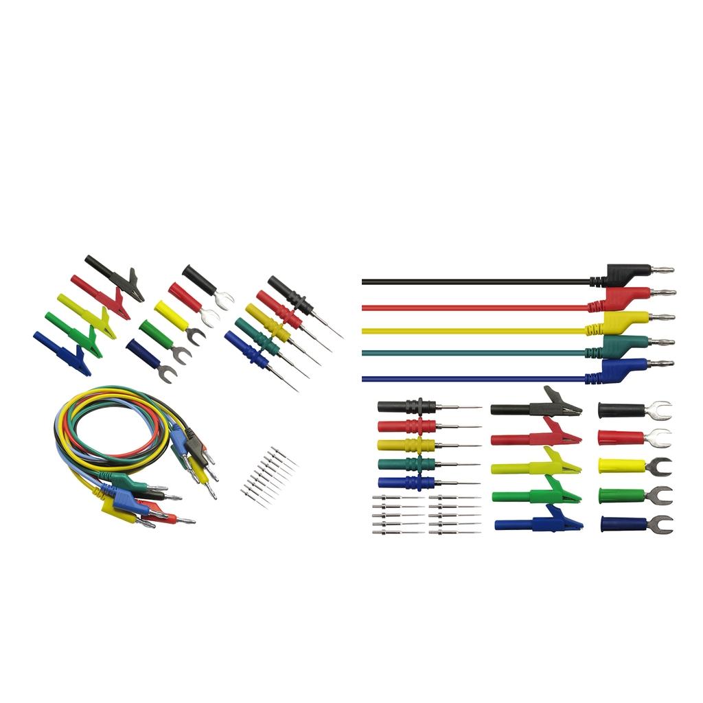 2Pcs 4mm Banana to Banana Test Lead Kit for Multimeter with Alligator Clip