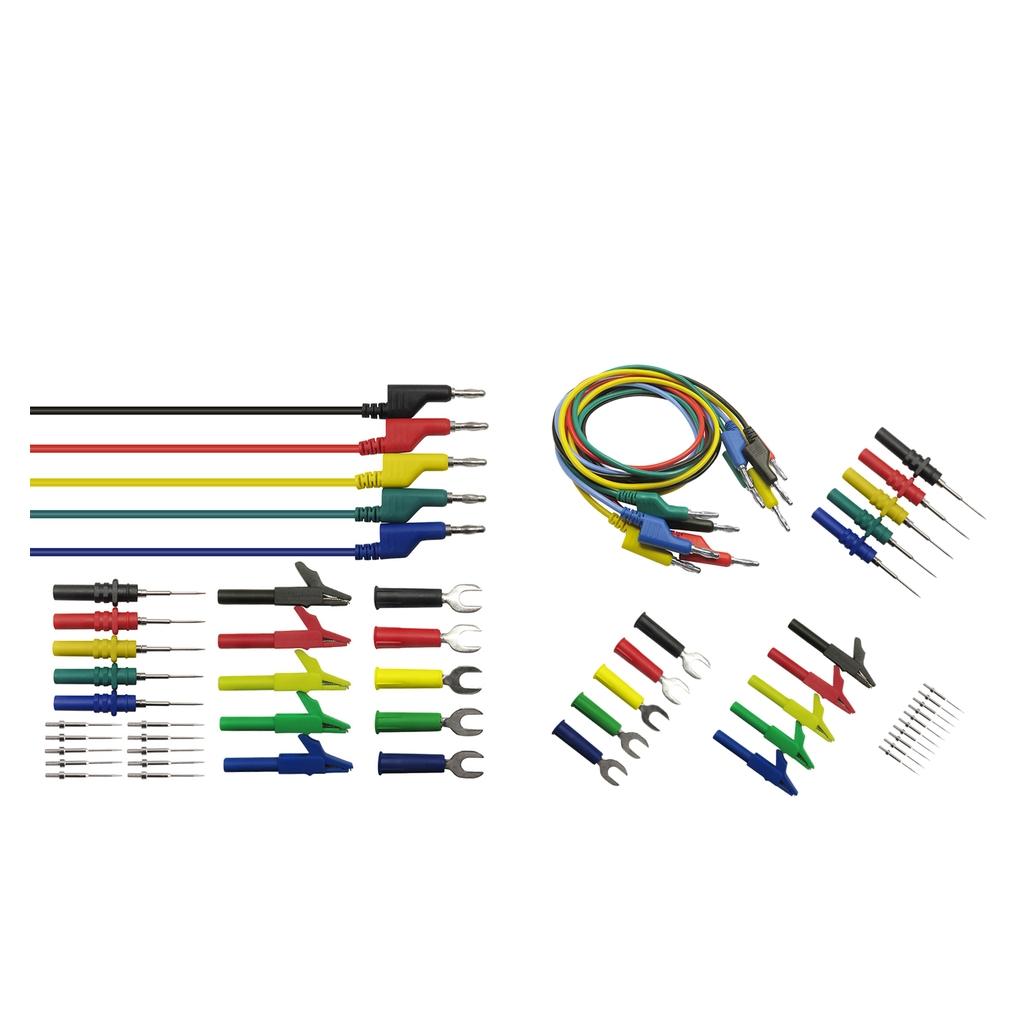 2Pcs 4mm Banana to Banana Test Lead Kit for Multimeter with Alligator Clip