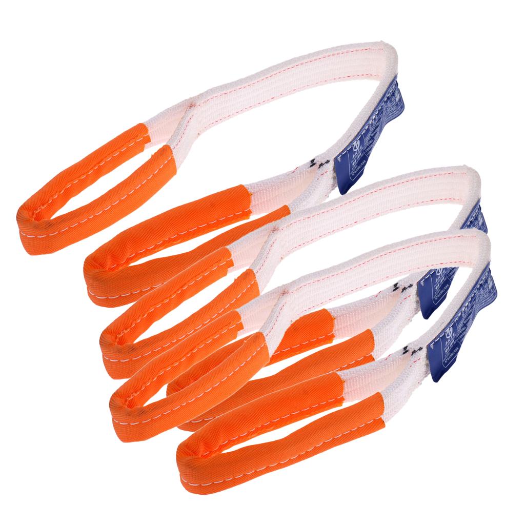 3Pcs Heavy Duty Tree Saver Tow Strap Towing Pull Rope Cable Road Recovery