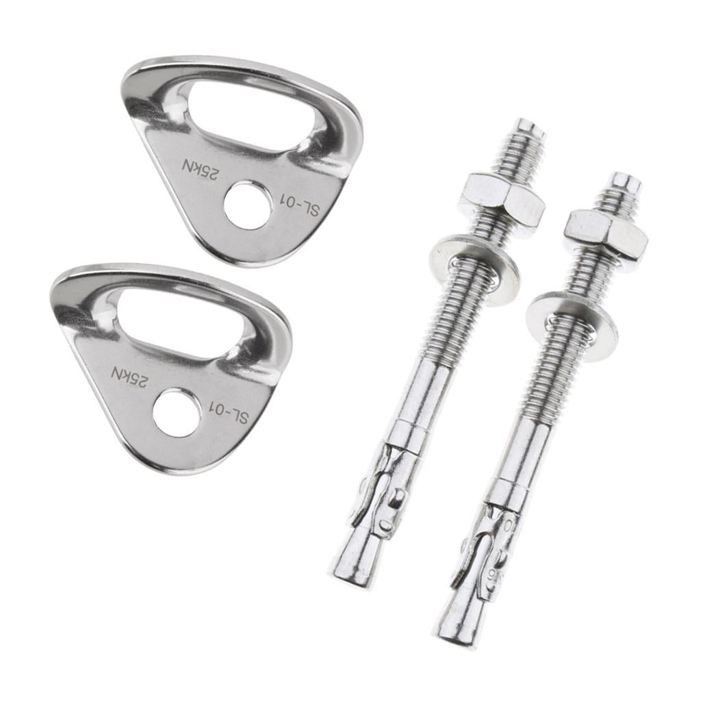4pcs Stainless Steel Climbing 25KN Anchor Plates Hanger Bolts Set M10x100