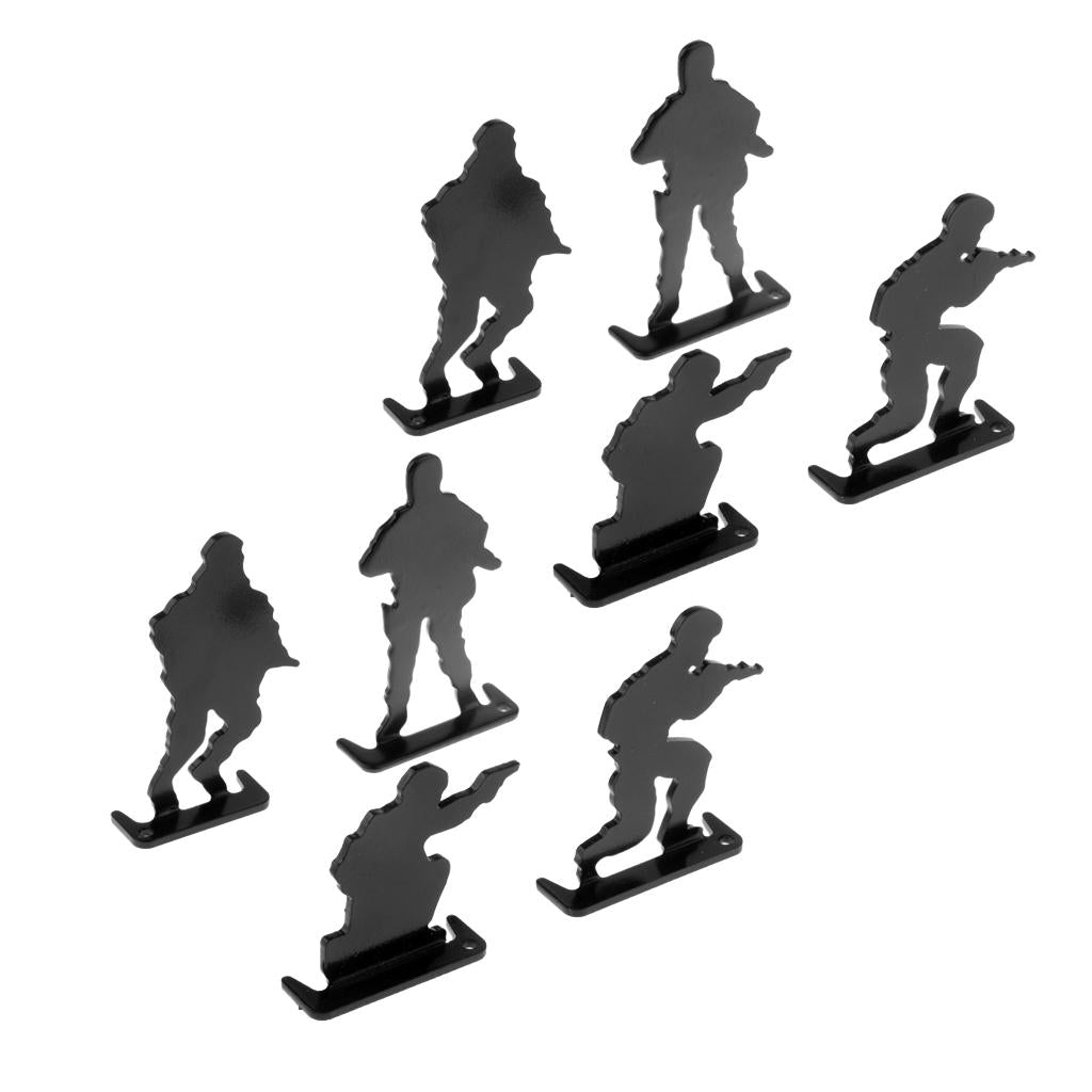 8pcs Metal Shooting Practice Targets Plinking Target Human-like Soldiers