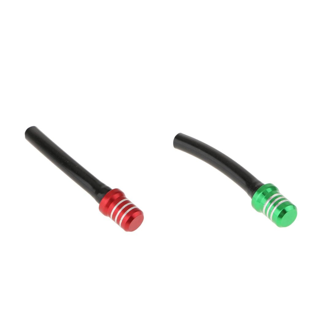 CNC Motorcycle Gas Fuel Tank Cap Valve Vent Breather Tube Hose Red/Green