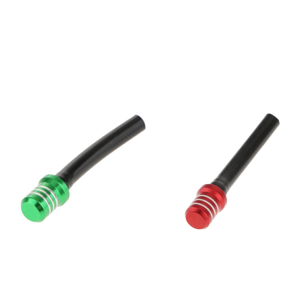 CNC Motorcycle Gas Fuel Tank Cap Valve Vent Breather Tube Hose Red/Green