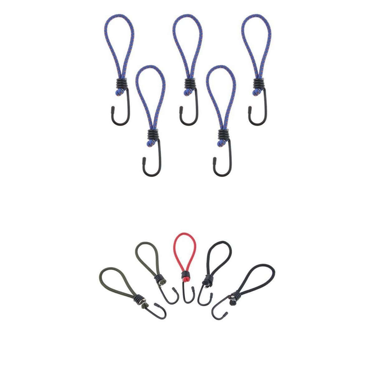 10 Pcs Bungee Hook Tie - Tarpaulin Elastic Stretch Cord Straps with Hook