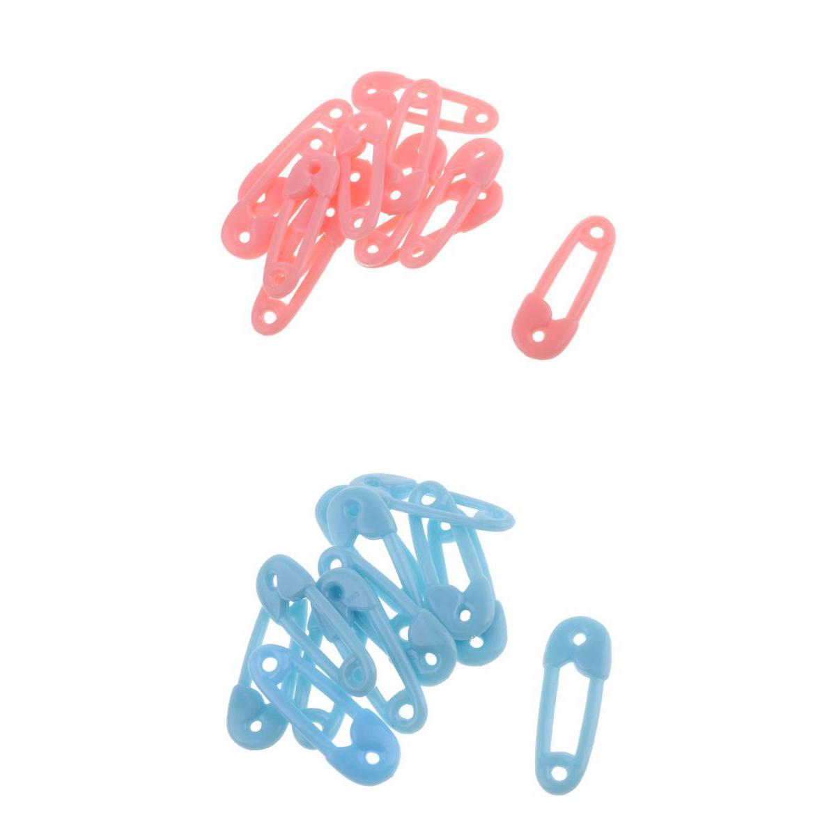 24 Pieces Cute Plastic Safety Pin Baby Shower Decorations Party Favor