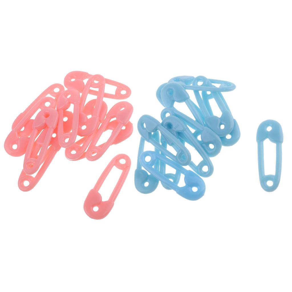 24 Pieces Cute Plastic Safety Pin Baby Shower Decorations Party Favor