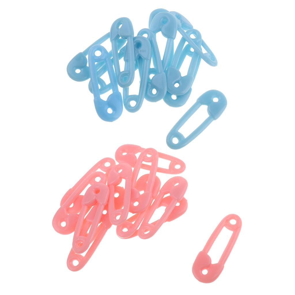 24 Pieces Cute Plastic Safety Pin Baby Shower Decorations Party Favor