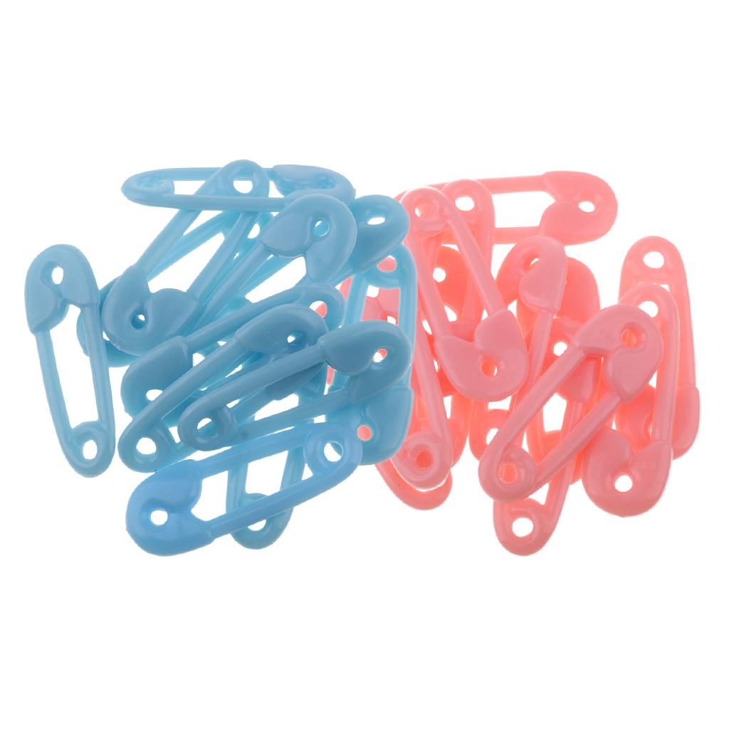 24 Pieces Cute Plastic Safety Pin Baby Shower Decorations Party Favor