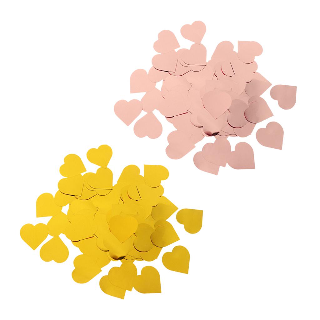 50g Metallic Heart Confetti Sprinkles Wedding Party Decoration 2.5cm