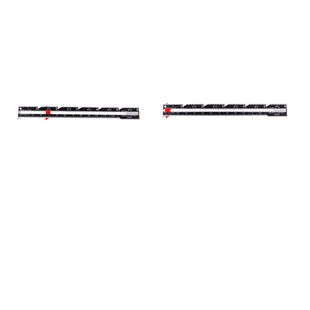 2x Metal Sewing and Knitting Gauge Garment Pattern Dress Making Ruler