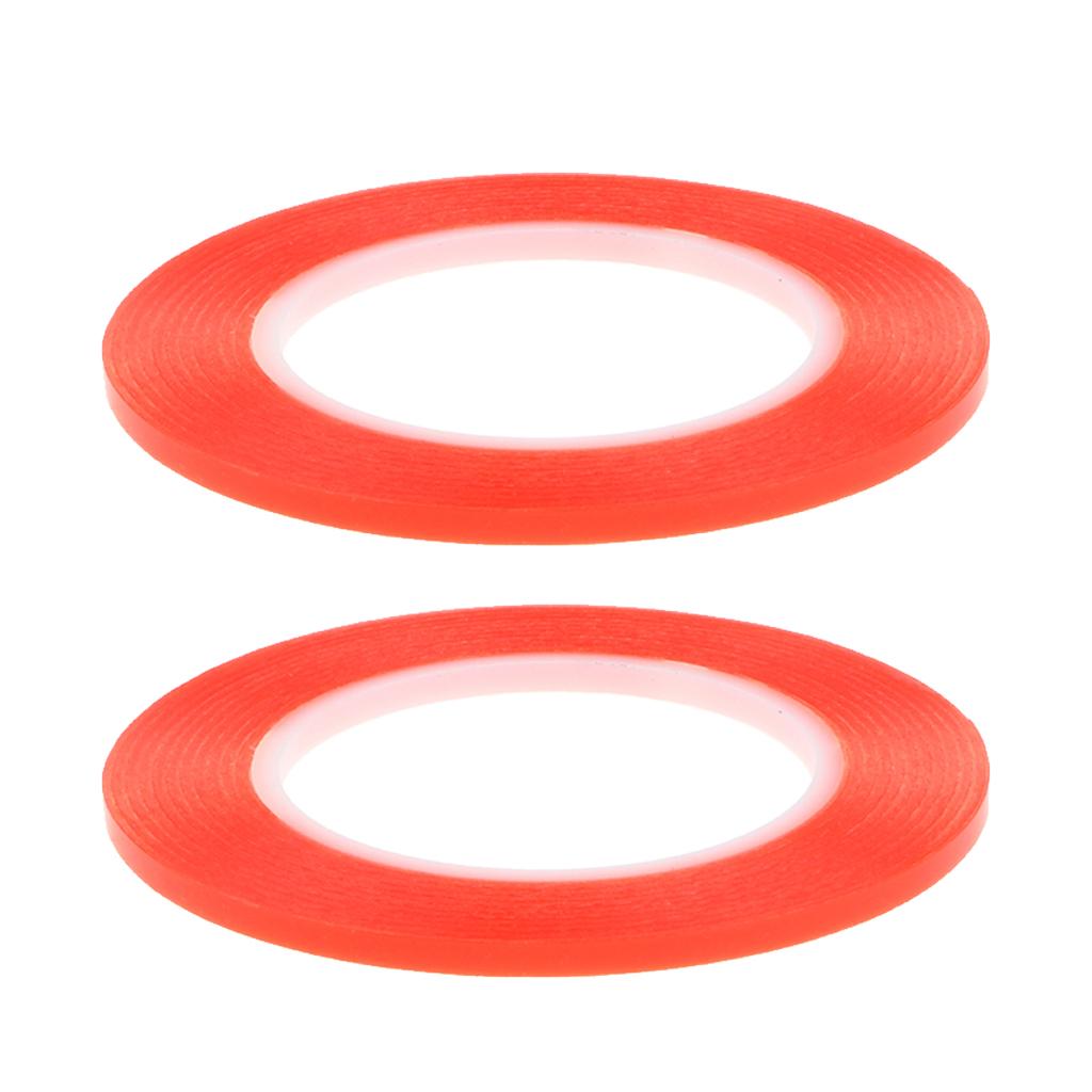 2x Red Double Sided Adhesive Tape Mobile Phone Computer Screen Repair 5mm