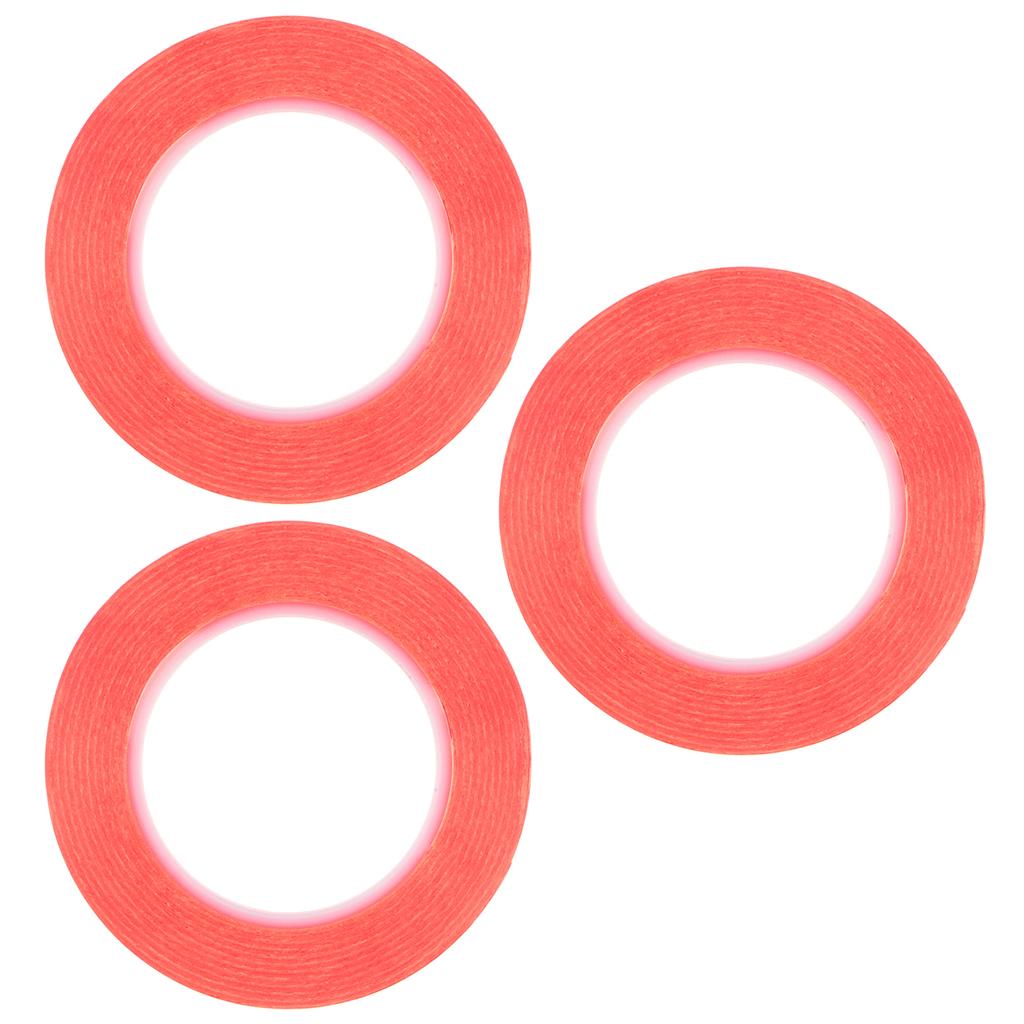 3x Red Double Sided Adhesive Tape Mobile Phone Computer Screen Repair 5mm