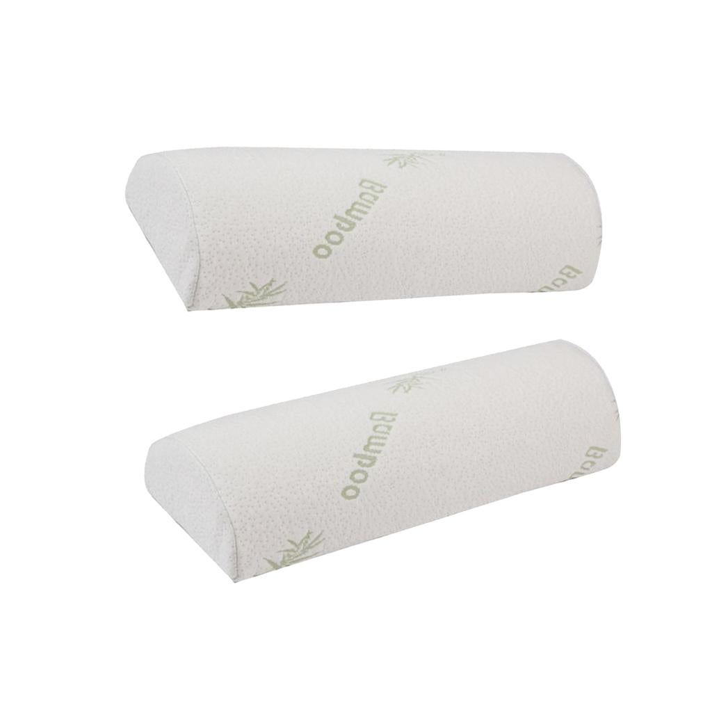 2xSlow Rebound Cotton Half-Moon Bolster Memory Foam Leg Pillow