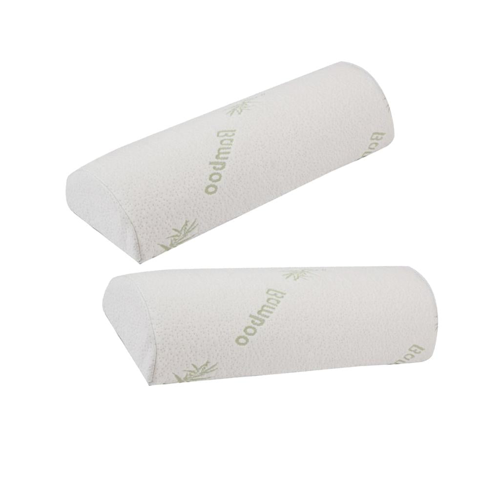 2xSlow Rebound Cotton Half-Moon Bolster Memory Foam Leg Pillow