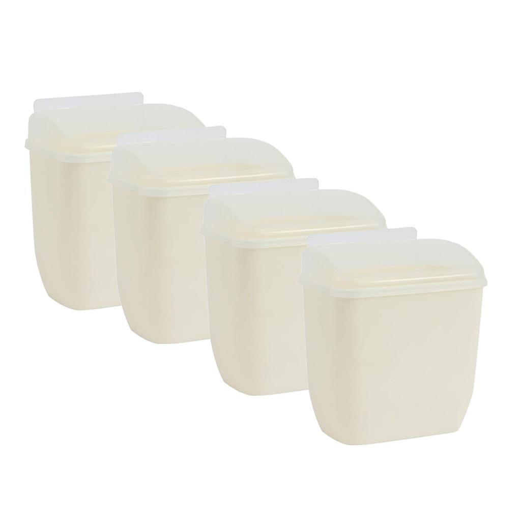 4x Wall Mounted Hanging Rubbish Bin Trash Can Wastebasket Bathroom Kitchen