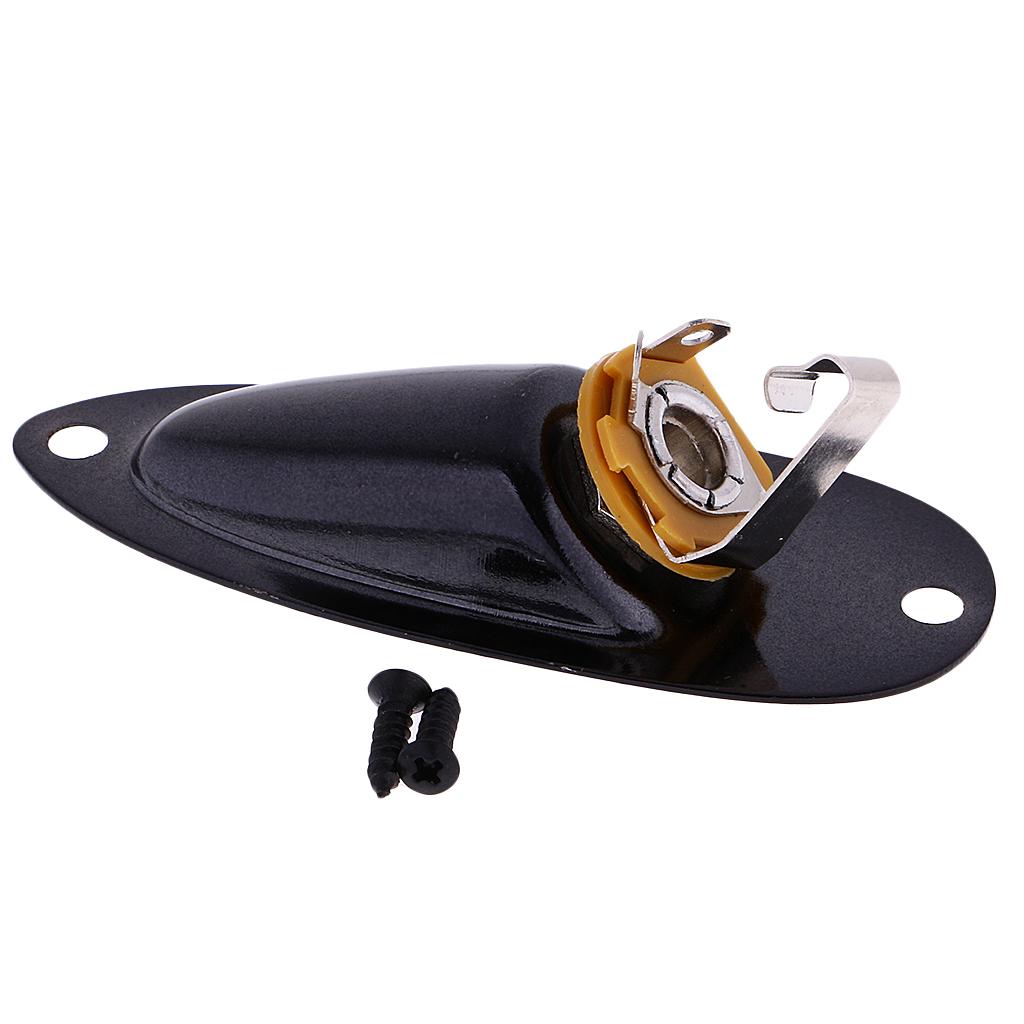 Boat Shape Jack Socket Output Plate+Pickugard Tremolo Cavity Cover for ST SQ