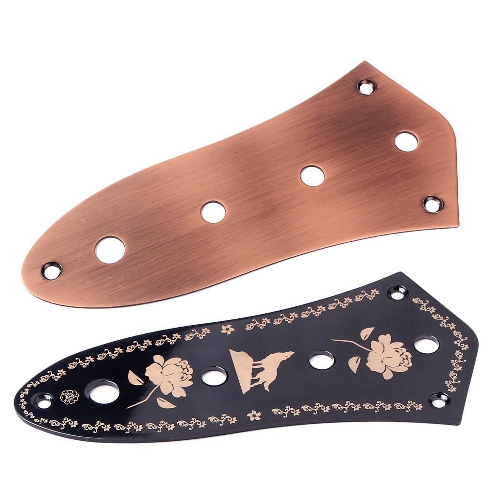 2pcs 4 Holes Standard Control Plate for Fender Jazz Bass Guitar Replacement