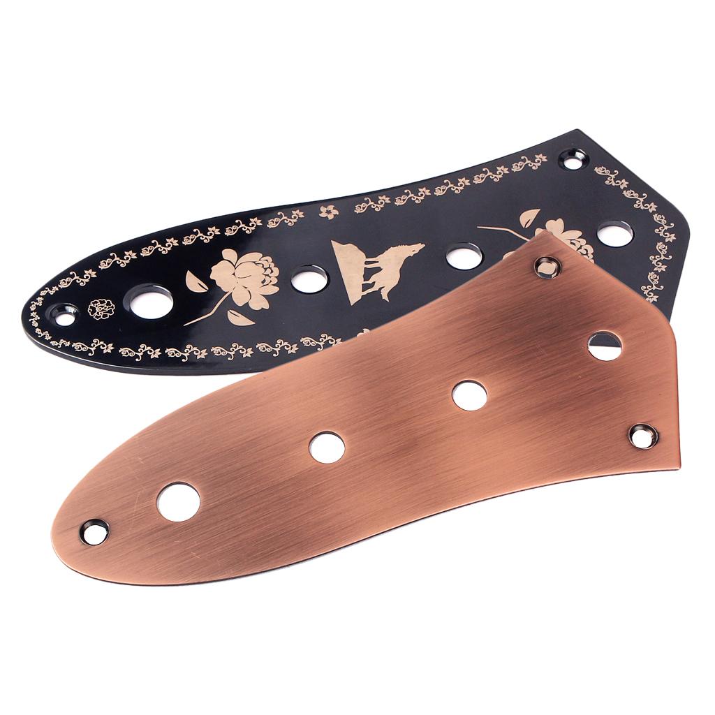 2pcs 4 Holes Standard Control Plate for Fender Jazz Bass Guitar Replacement