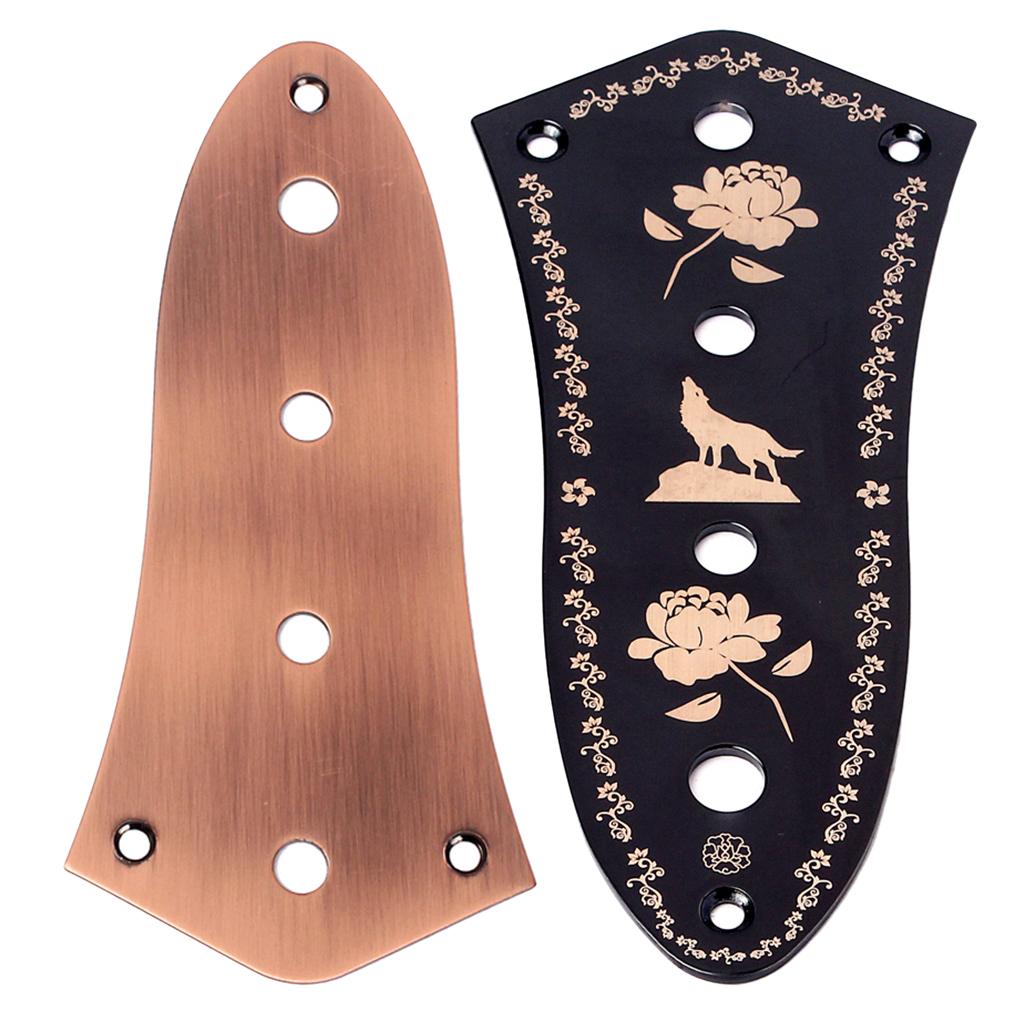 2pcs 4 Holes Standard Control Plate for Fender Jazz Bass Guitar Replacement