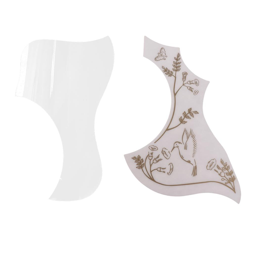2pcs Transparent Acoustic Guitar Pickguard Self-adhesive Pick Guard