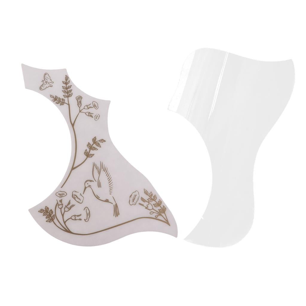 2pcs Transparent Acoustic Guitar Pickguard Self-adhesive Pick Guard