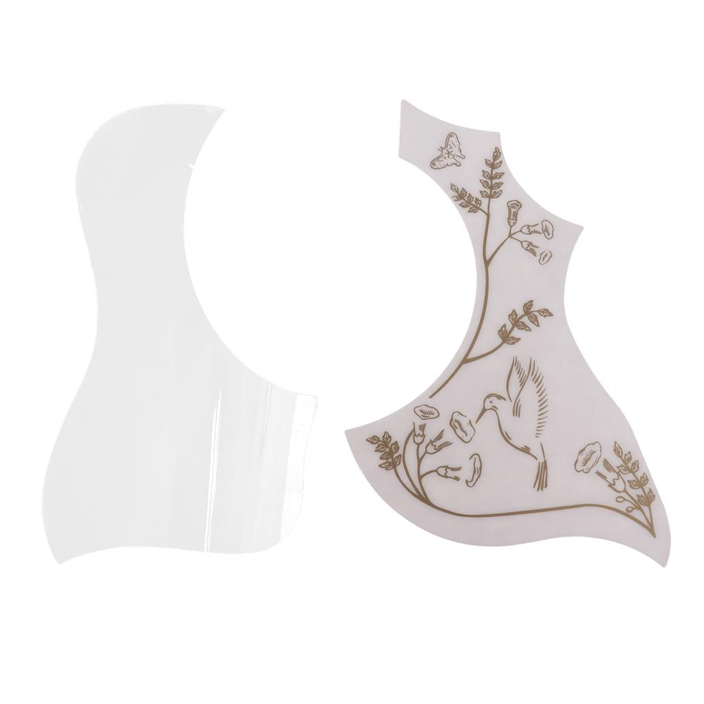 2pcs Transparent Acoustic Guitar Pickguard Self-adhesive Pick Guard