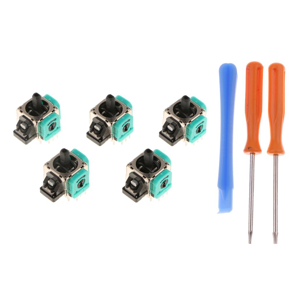 5 x Analog Stick 3D Rocker Joystick Axis + T8H T6 Screwdrivers for One