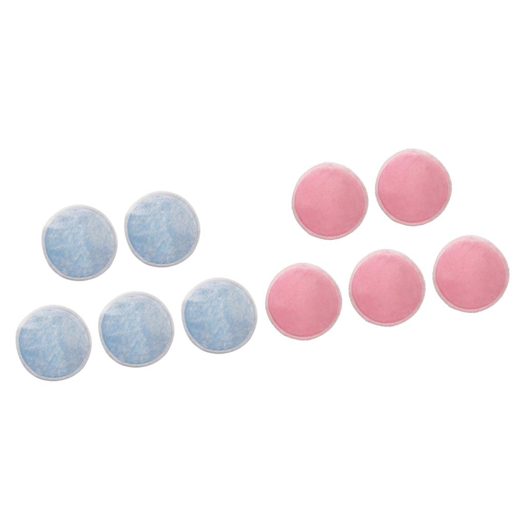 10 Pieces 8cm Reusable Round Bamboo Cotton Facial Makeup Remover Pads