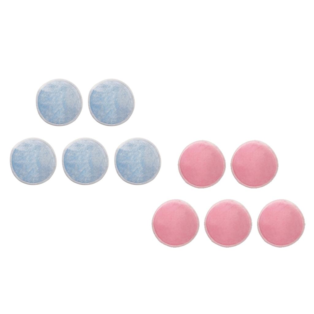 10 Pieces 8cm Reusable Round Bamboo Cotton Facial Makeup Remover Pads
