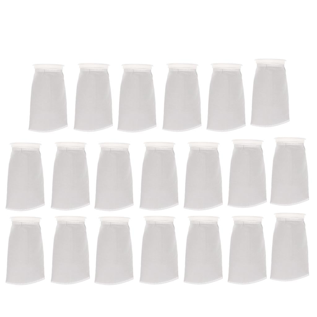 20 Pcs Aquarium Tank Filter Bag Aquarium Felt Filter Sock Bag 150um