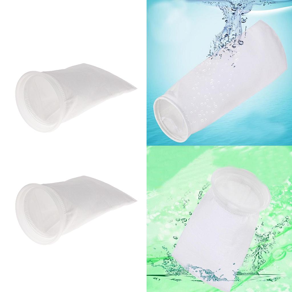 2 pcs Aquarium Tank Filter Bag 100um Aquarium Felt Filter Sock Bag