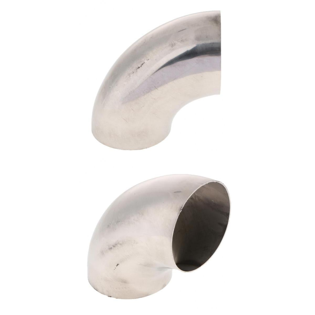 Car/Auto 201 Stainless Steel 90Degree Bend 76mm Elbow Exhaust Pipe 2/3 inch
