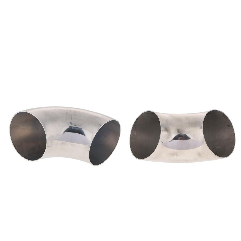 Car/Auto 201 Stainless Steel 90Degree Bend 76mm Elbow Exhaust Pipe 2/3 inch