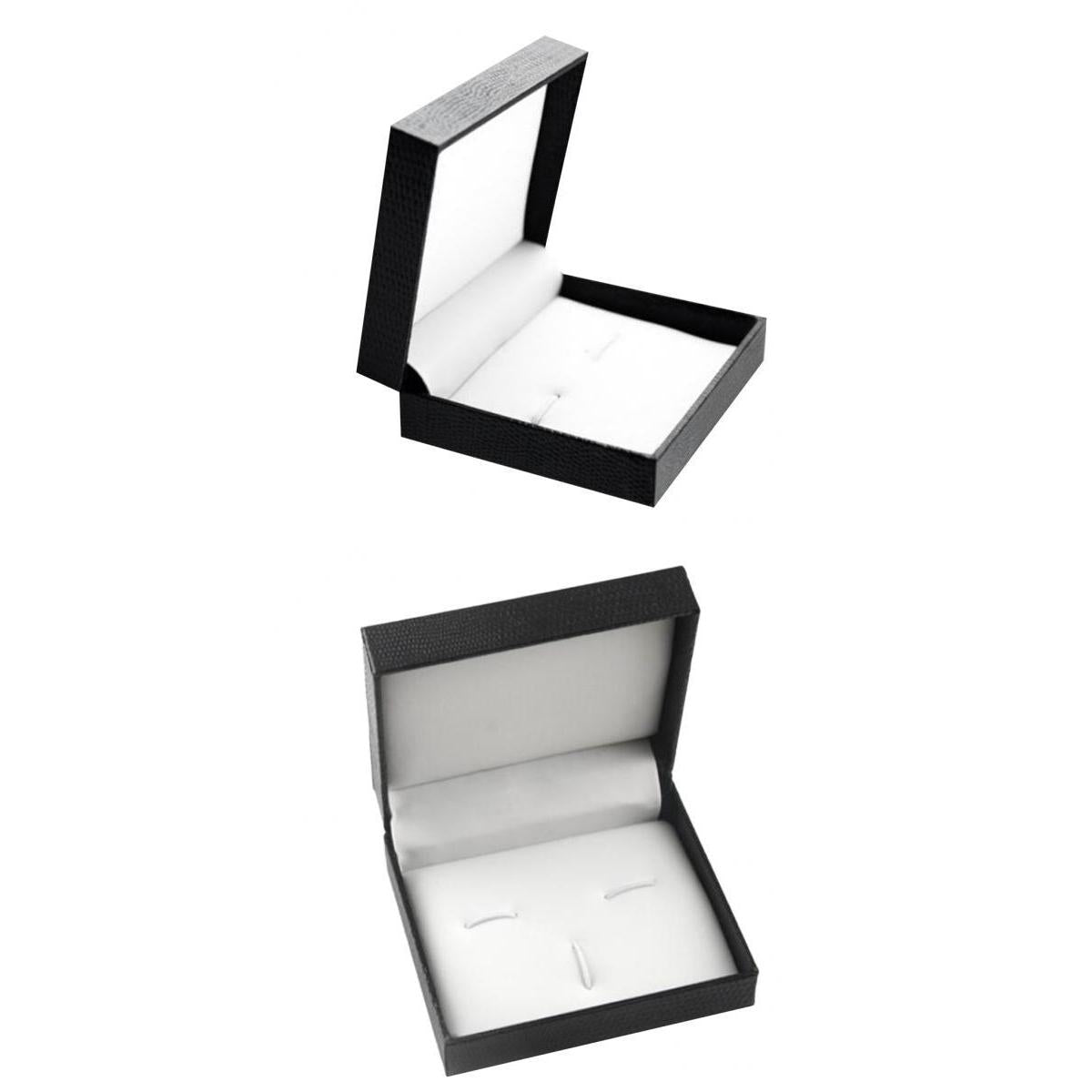 2 Pieces Retro Cufflink Storage Box Mens Wedding Cufflinks Tie Clips Set Box