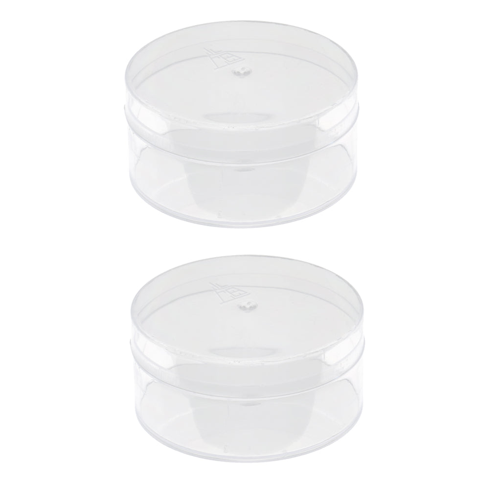 2pcs Transparent Plastic Benzine Cup Oil Container Watch Repair Accessories